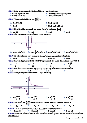Đề thi tốt nghiệp Toán 12 - Học kì 1